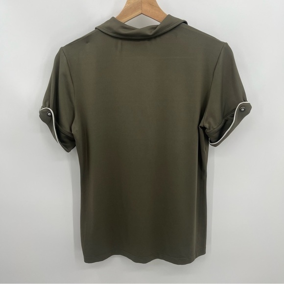 Lija M Olive Green Roll Sleeve Polo - Picture 8 of 9